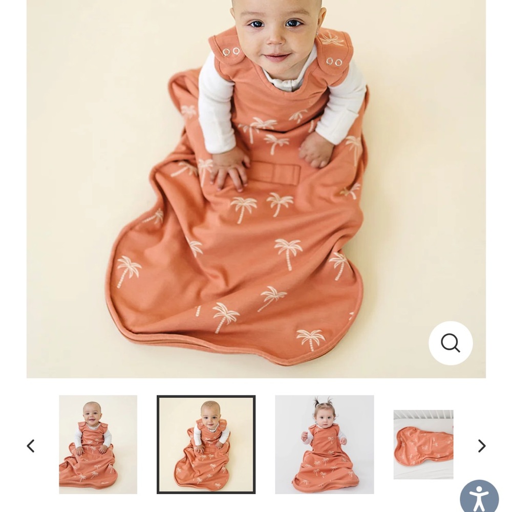 Woolino 4 season ultimate baby sleep bag: Palms Print